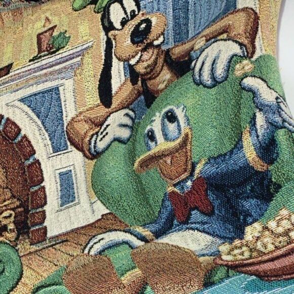 Disney Mickey Mouse Minnie Goofy Donald Duck Tapestry Throw Blanket Disneyland - Picture 5 of 6